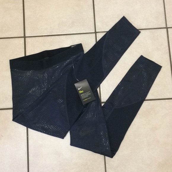 nike Pants - Nike Pro Metallic-Print Leggings